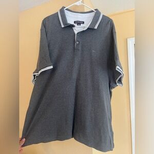 Mens Michael Kors Dark Gray Polo Shirt, Size XXXL